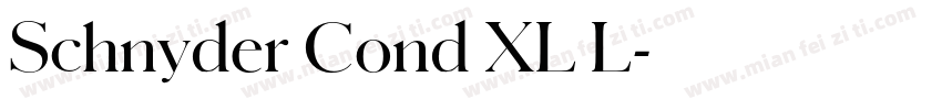 Schnyder Cond XL L字体转换